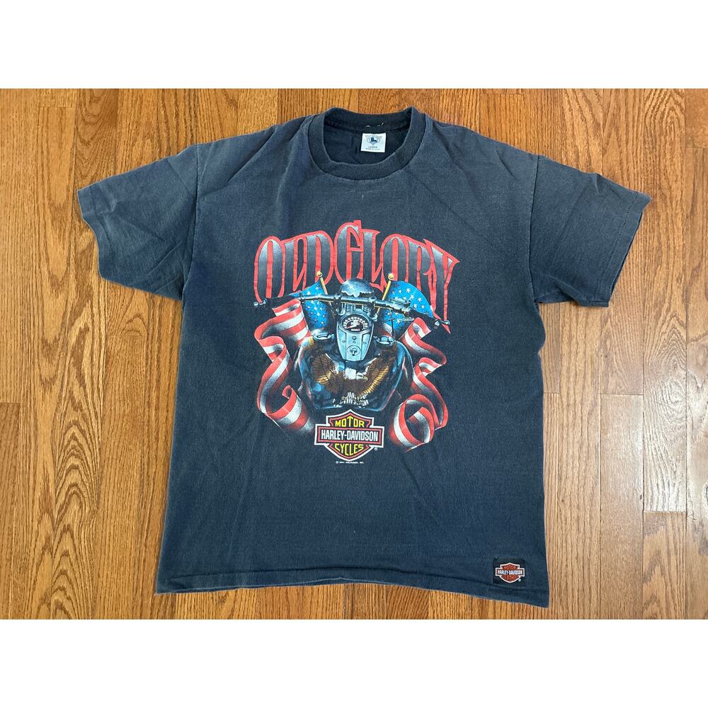 Harley Davidson "Old Glore" Kingman AZ‎ Holoubek Tag Large Men's T-Shirt- 1990
